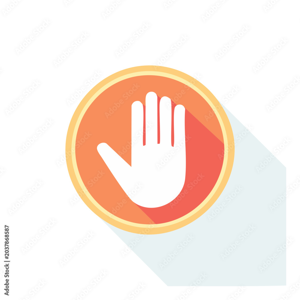 Fototapeta premium Stop Hand Icon