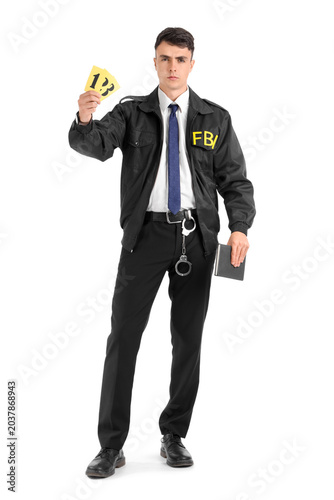 Male FBI agent with numbers...
