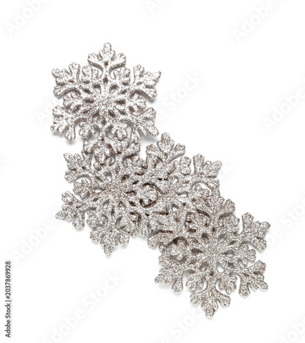Many decorative snowflakes ...