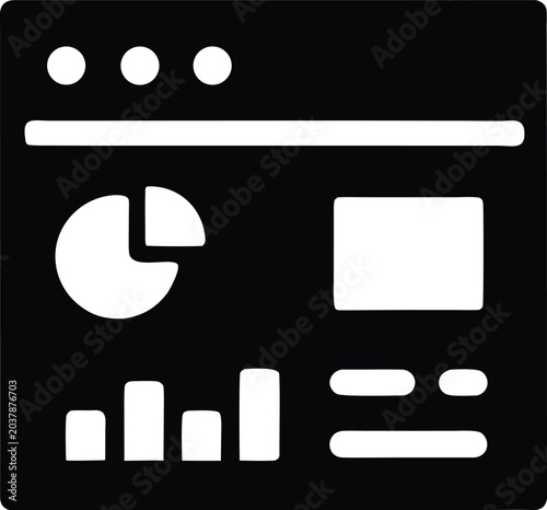 ceo dashboard line art vector illustration on transparent background