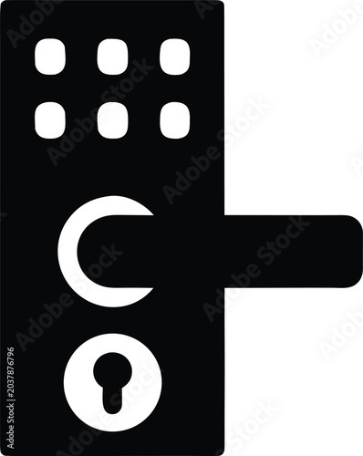 access control line art vector illustration on transparent background