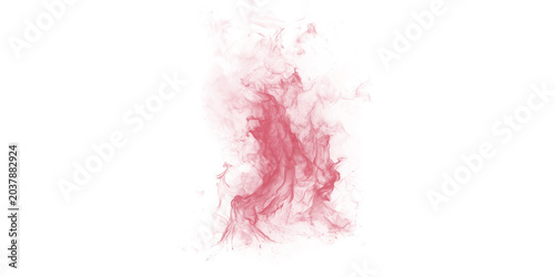 Bild auf Leinwand Abstract Ink Splatter Art on Transparent Background with Vibrant Red Drips and D
