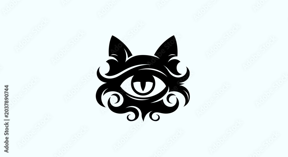 Fototapeta premium Cat eye symbol illustration