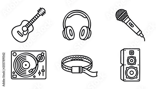 Music and Audio Equipment Illustration for Creative Design Projects