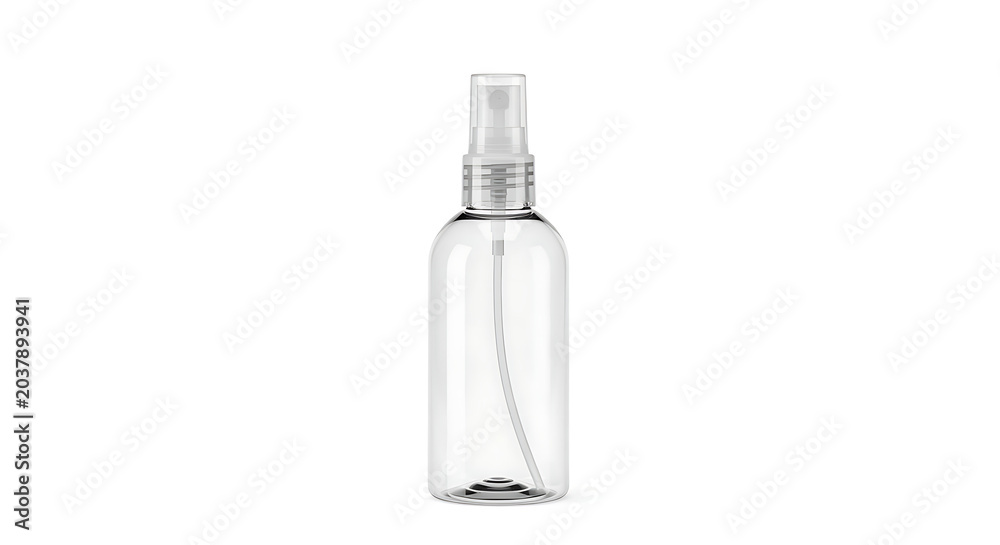 Naklejka premium Empty clear spray bottle with pump