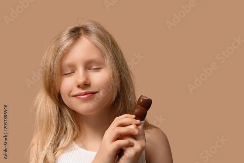 Cute little girl with sweet...