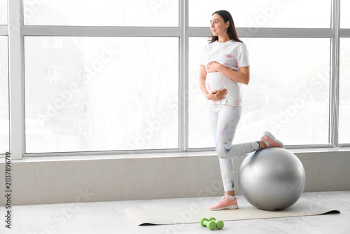 Beautiful young pregnant wo...