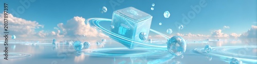 abstract cube futuristic