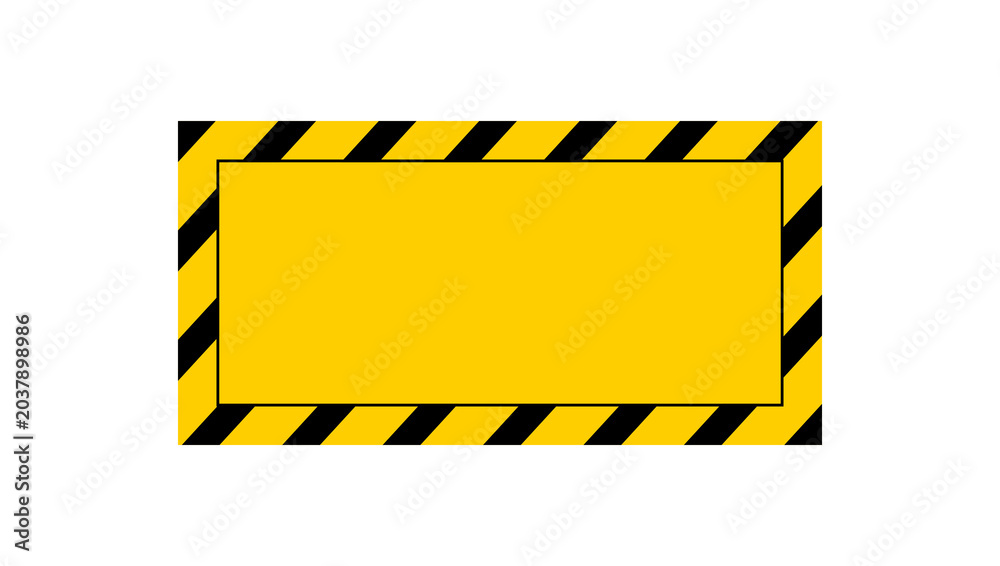 Fotografie Yellow caution frame banner
