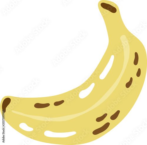 cute banana tropical fruit vector cartoon illustration