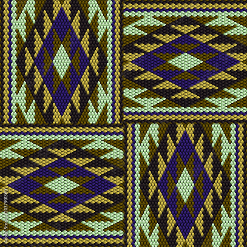  Ornament  seamless  is made in bright, juicy, perfectly matching colors. Ornament, mosaic, ethnic, folk pattern.
