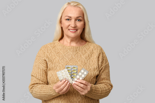 Beautiful mature woman with...