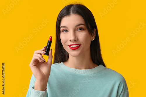 Beautiful young woman with ...