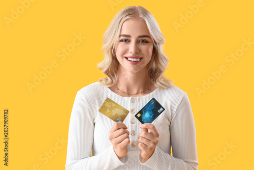 Young woman with credit car...