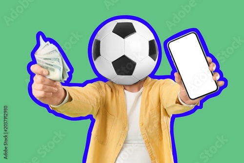 Woman with smartphone, mone...