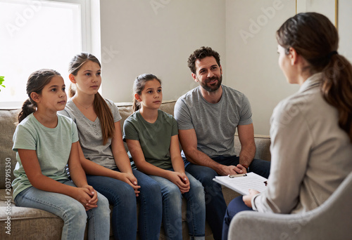 Family Therapy Session with Mediator