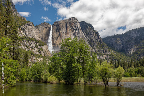 Yosemite Falls and Merced River