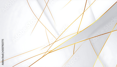 Abstract white and gold geometric pattern, luxurious intersecting lines and dots, elegant modern design, sophisticated background