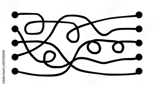 Photos Simple hand-drawn maze puzzle for children