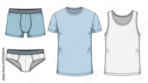 Foto Illustration shows clothing items including underwear and casual tops
