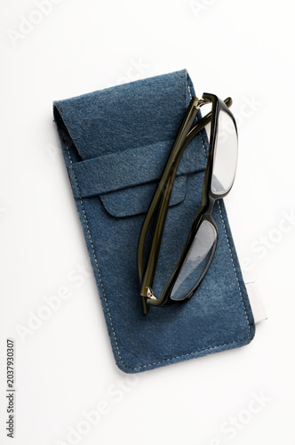 Soft Glasses Case Closed isolated on white