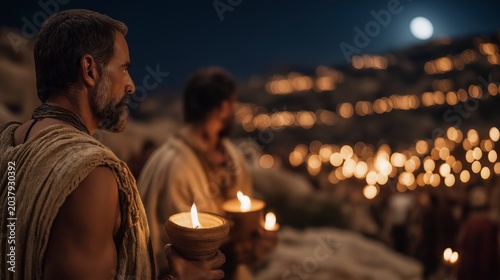 Gideon and the Three Hundred reveal how divine victory rises through obedience and courage as flickering torches overcome fear beneath the darkness of impossible odds.
