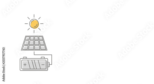 Solar panel charging battery
