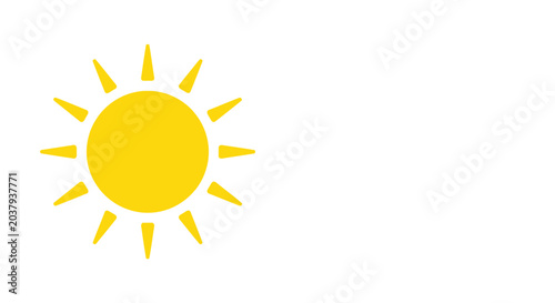 Simple Yellow Sun Icon