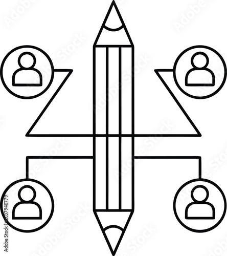 competency line art vector illustration on transparent background