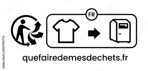  Triman france textile icon vector