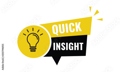 Quick Insight Banner Announcement Vector Template