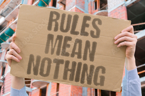 Bild auf Leinwand "Rules Mean Nothing" Powerful states breach global norms without consequence