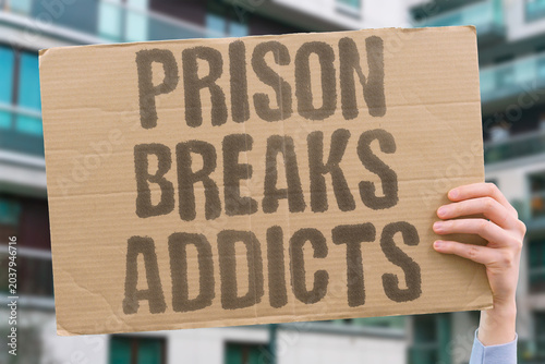 Εκτύπωση καμβά "Prison Breaks Addicts" Jail deepens dependency rather than ending it