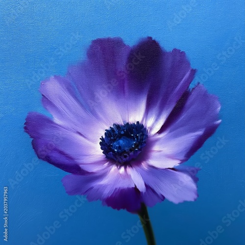 Violet Flower Blooms in Nature With Soft Background Colors During Daylight Hours