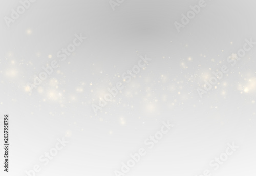 Abstract shimmering gold bokeh glow effect adds premium magical atmosphere for creative overlays social media and print design PNG