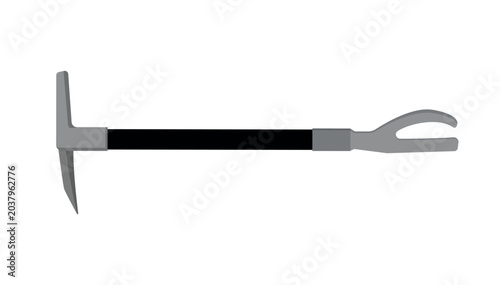 Foto Vector illustration of a steel halligan bar rescue tool