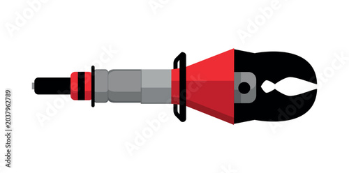 Obraz na plátně Vector illustration of a hydraulic cutter rescue spreader tool