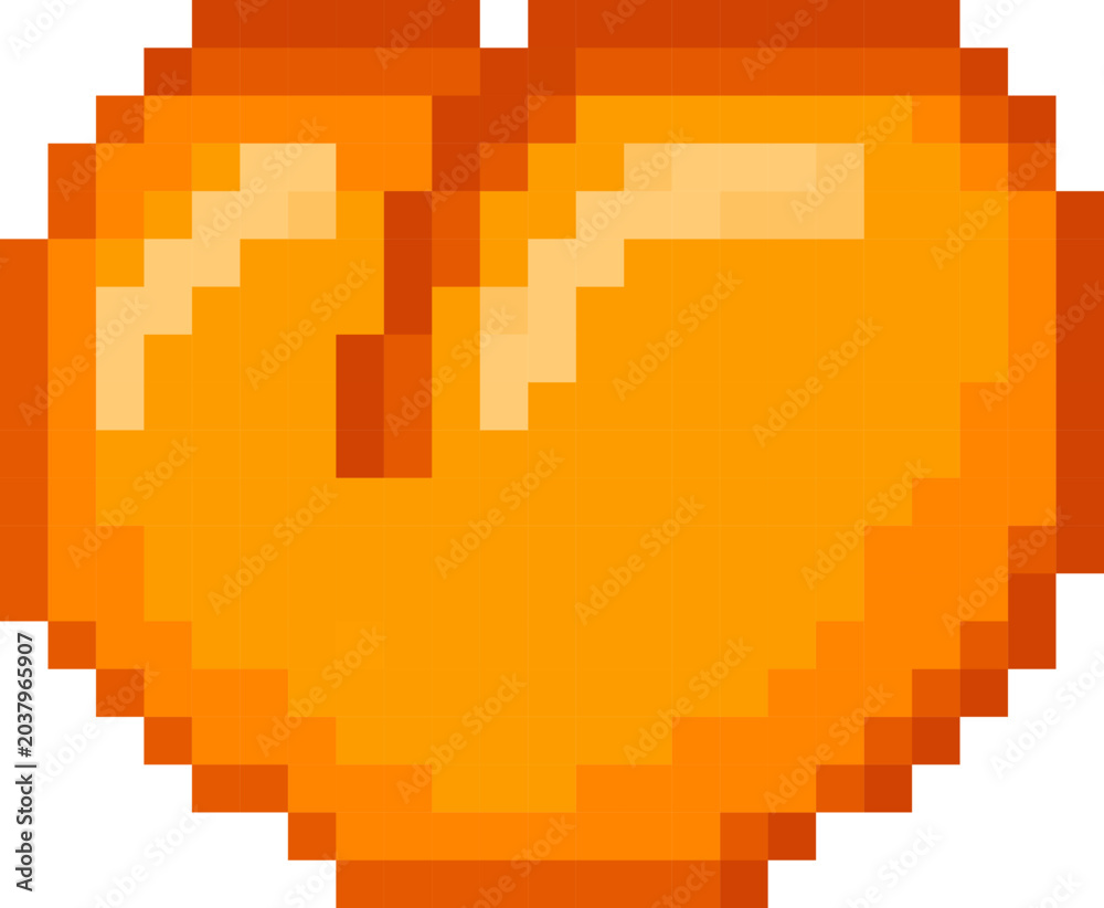 Fototapeta premium Pixel art food set