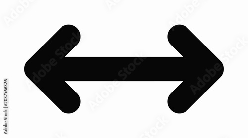Photos Versatile horizontal bidirectional arrow icon representing expansion, resizing,