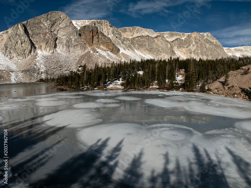 Lake Marie in late fall; Snowy Range; Wyoming