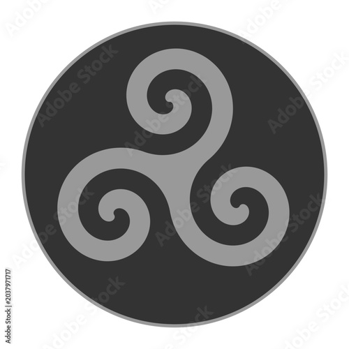 A triskelion, or triskeles, is an ancient motif consisting of a triple spiral exhibiting rotational symmetry.