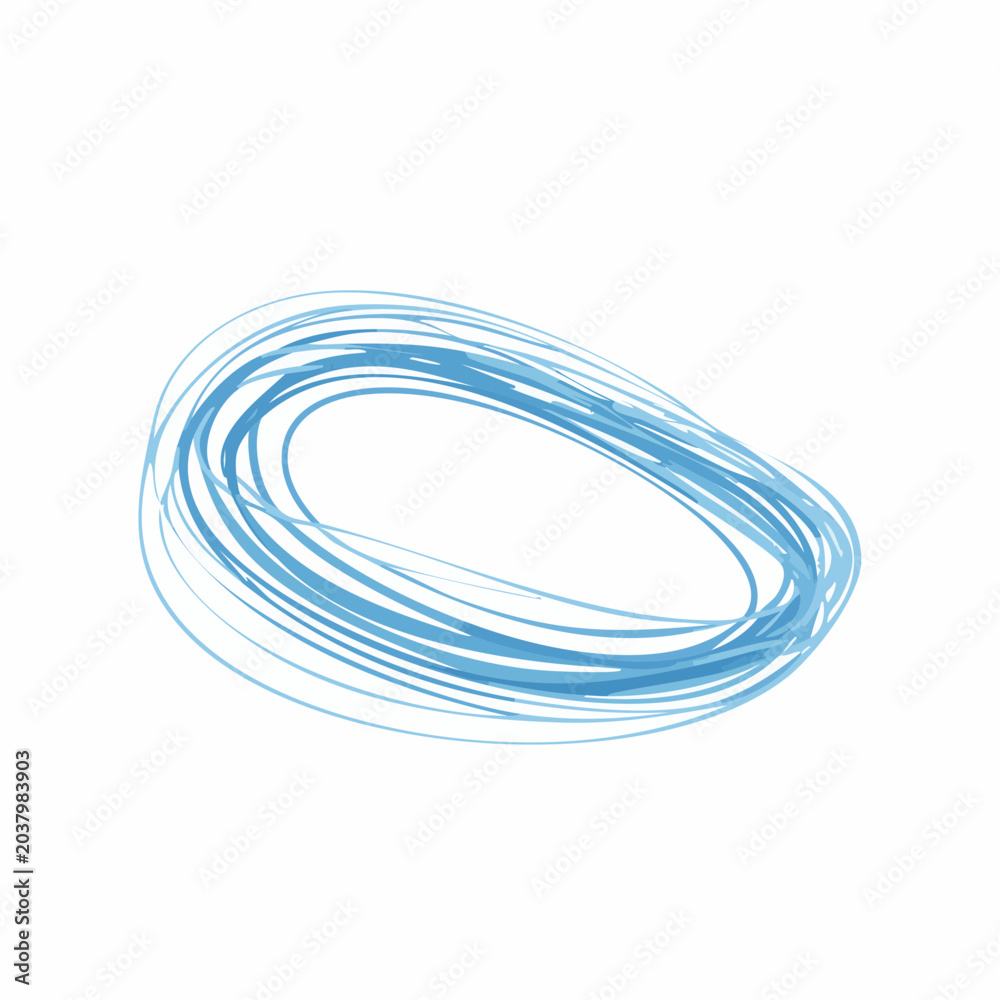 Fototapeta premium Abstract Blue Swirls on White Background