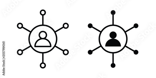 Cuadro en lienzo Stakeholders icon design. Black outline pictogram