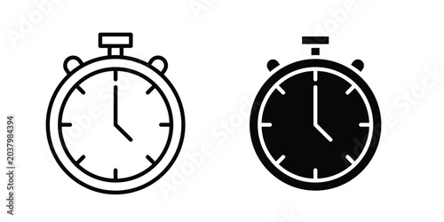 Obraz na plátne Stopwatch icon design. Black outline pictogram
