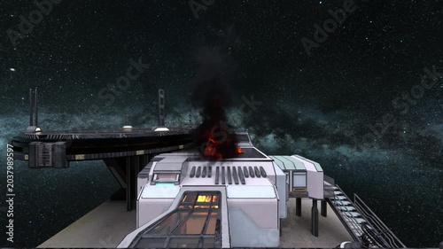 惑星探査基地　3DCGレンダリング