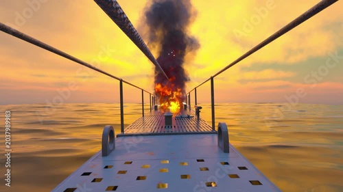 潜水艦　3DCGレンダリング