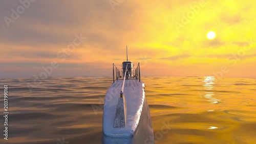 潜水艦　3DCGレンダリング