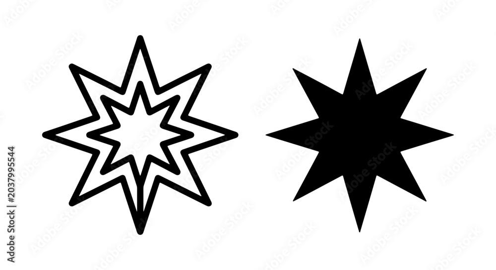 Obraz premium Starburst Icons, Exploding Star Shapes, Geometric Burst Graphics, Vector Elements
