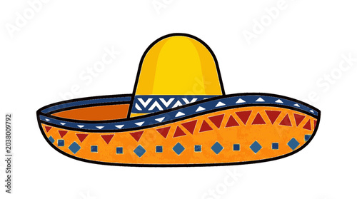 Sombrero Hat Vector Illustration
