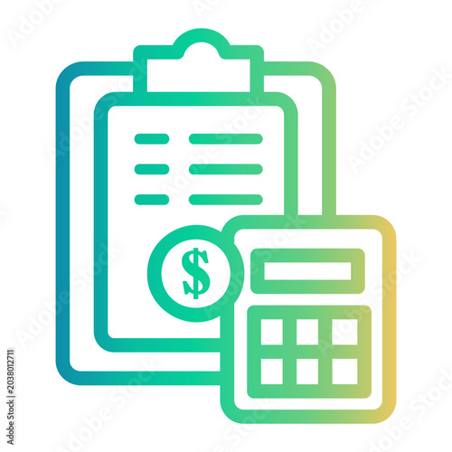 calculator Line Gradient Icon
